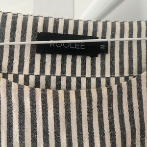 ROOLEE Grey and Cream Striped Dress